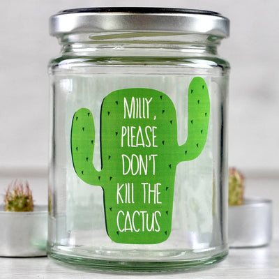 Personalised 'Don't Kill Me' Cactus Jar Grow Kit