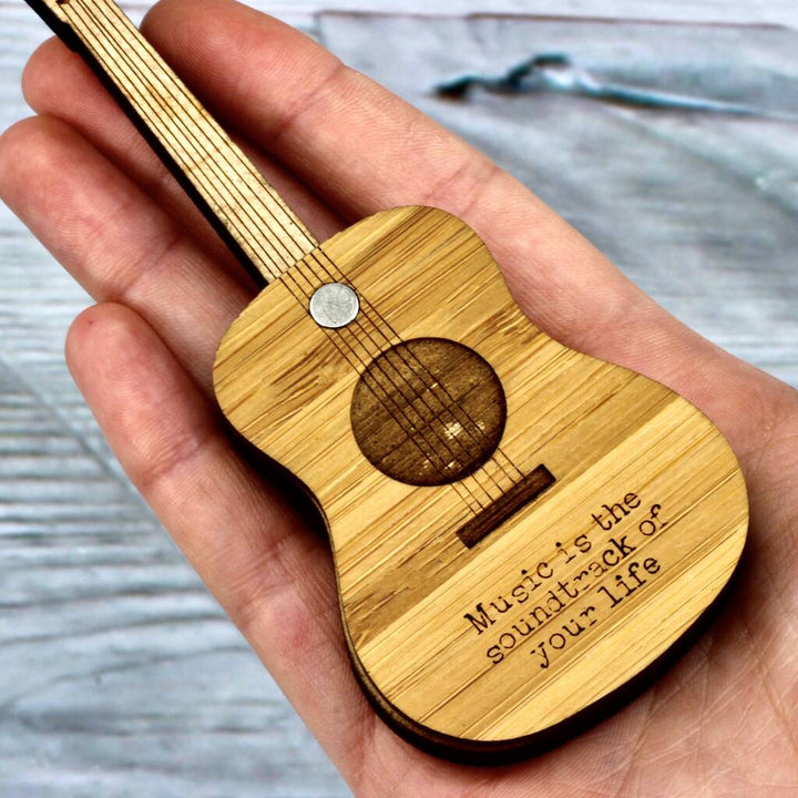 Personalised Mini Wood Guitar Pick Case
