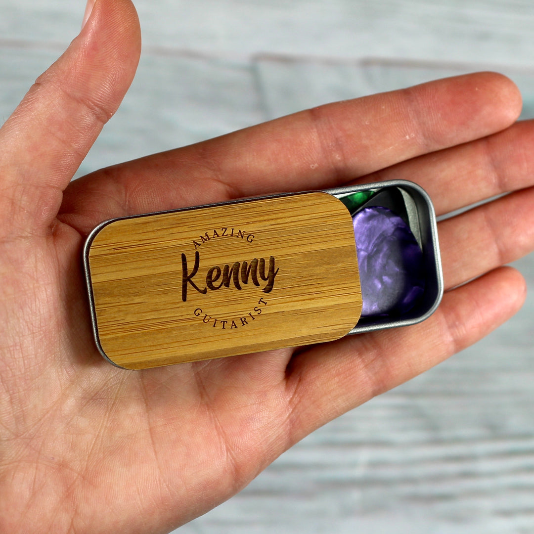 Personalised Guitar Pick Tin