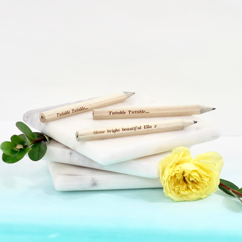 Engraved Personalised Message Pencils