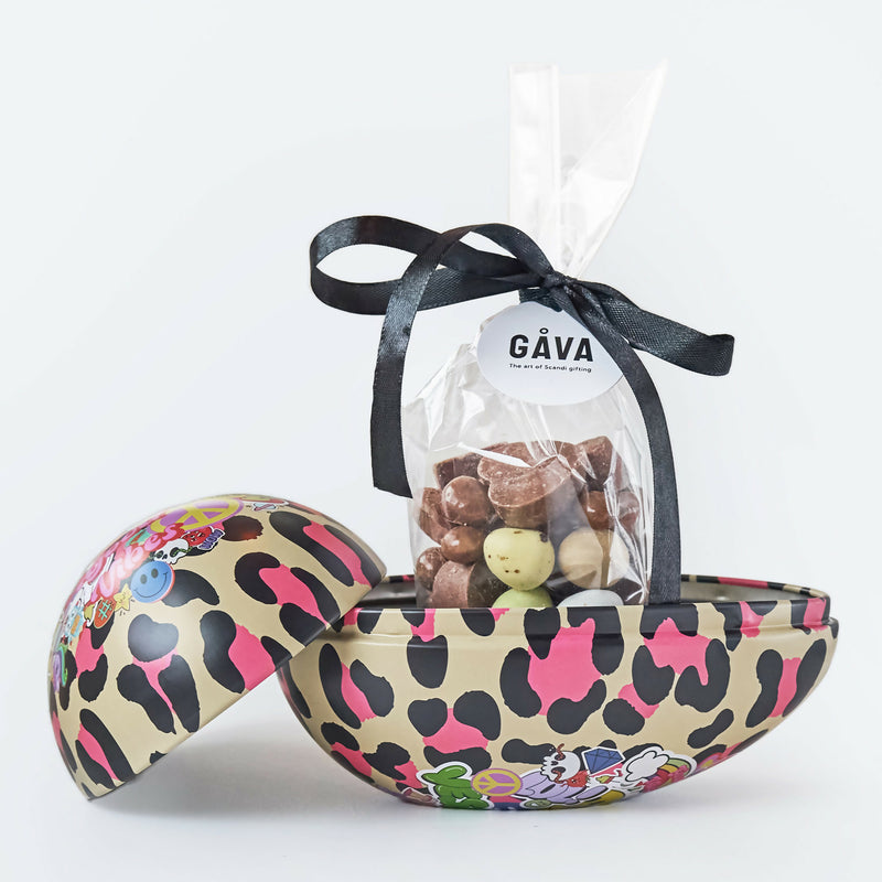 Swedish Reusable Tin Easter Egg with Chocolate Pick & Mix Style_ Molly