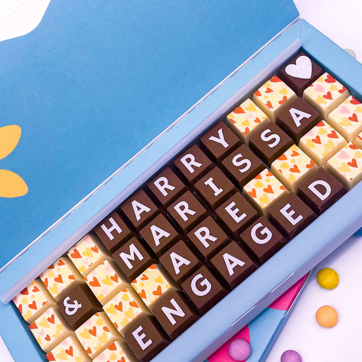 Personalised Engagement Chocolate Gift Box