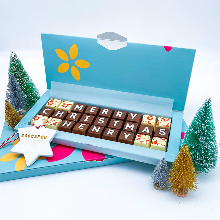 Personalised Merry Christmas Chocolates