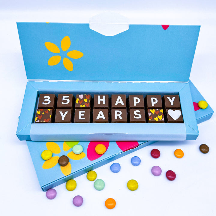 Personalised Anniversary Belgian Chocolate Box