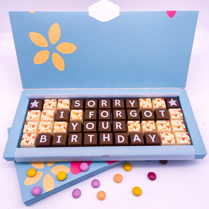 Belated Birthday Chocolate Message Box