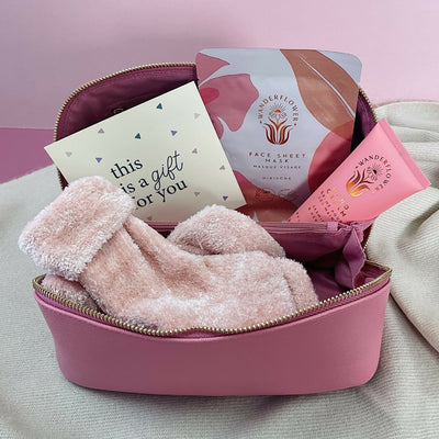 Personalised Open Flat Washbag Beauty Gift Set