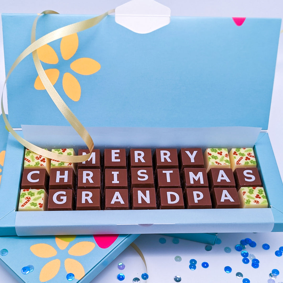 Personalised Christmas Chocolate for Grandad
