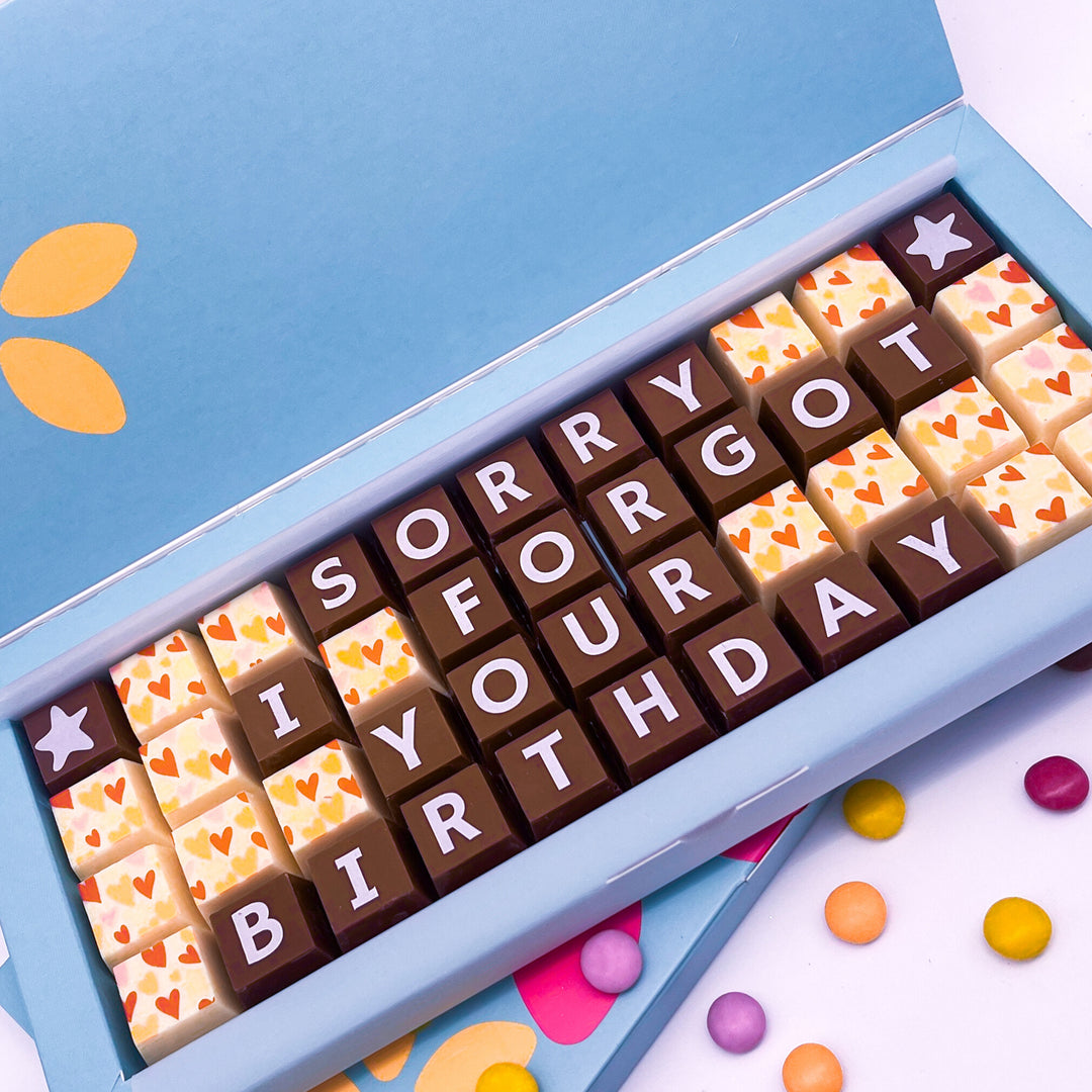 Belated Birthday Chocolate Message Box