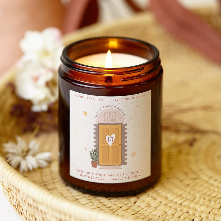 Personalised First Home Candle
