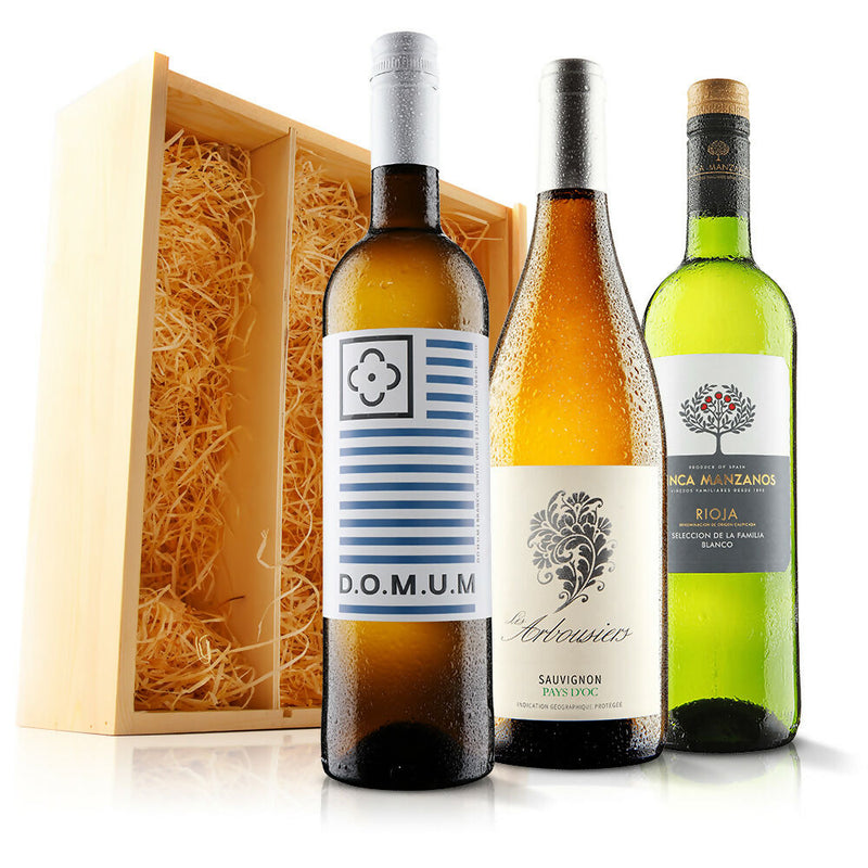 Luxury Wine Trio in Wooden Gift Box