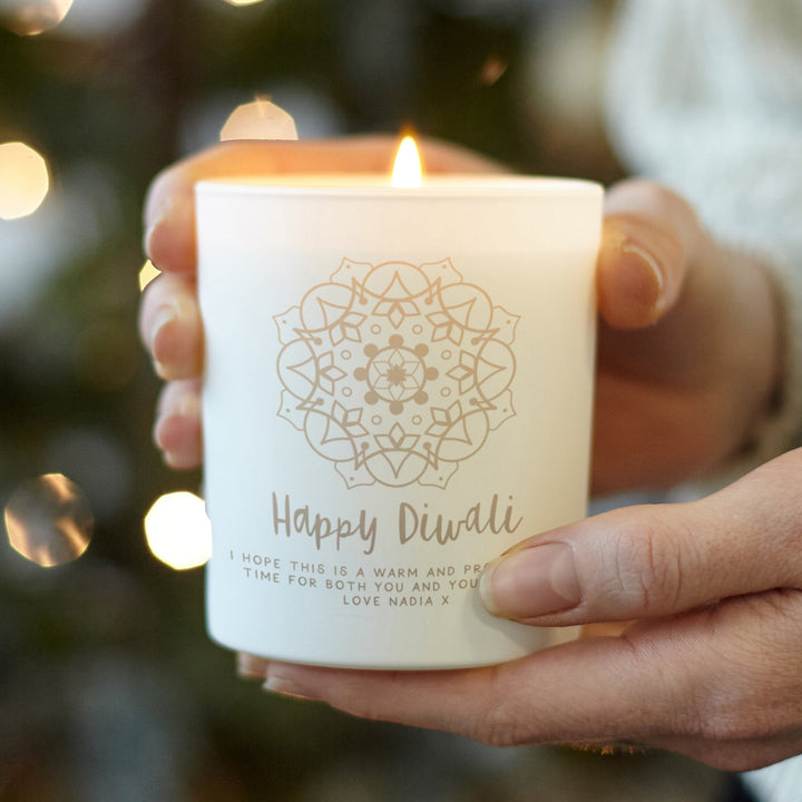 Personalised Diwali Rangoli Candle