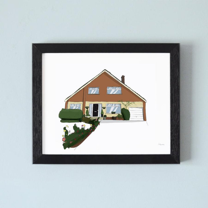 Personalised House Illustration Print