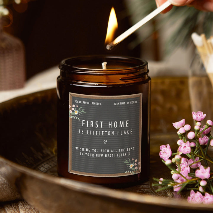 Personalised First Home Candle