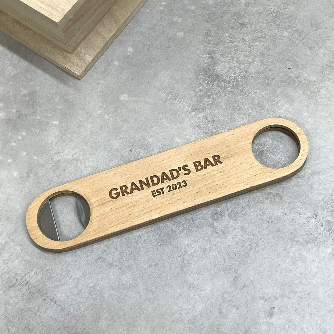 Personalised Wooden Bar Bottle Opener