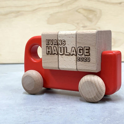 Personalised Wooden Toy Truck