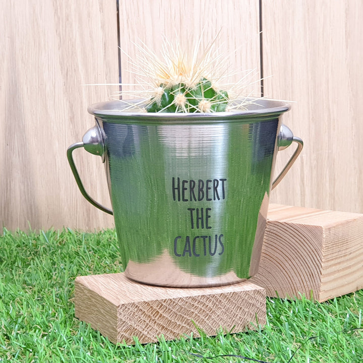 Chic Personalised Metal Plant Pot