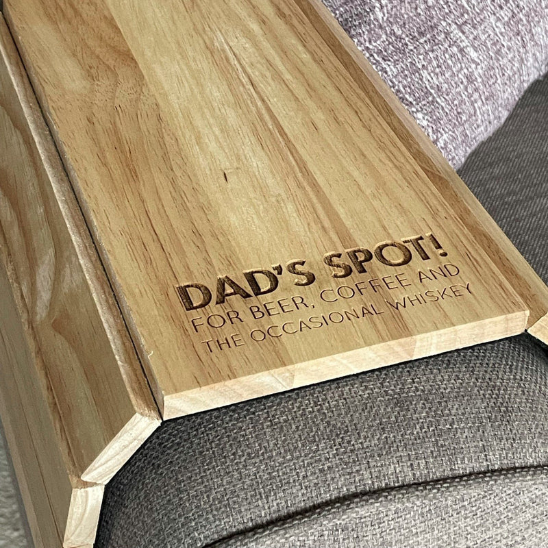 Personalised Wooden Sofa Tray - Gifts for Dad - gifts for the home - wooden tray - personalised giftware - father&