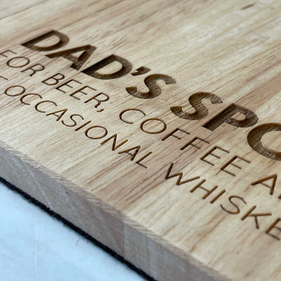 Personalised Wooden Sofa Tray - Gifts for Dad - gifts for the home - wooden tray - personalised giftware - father's day gift -