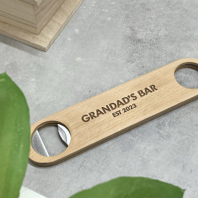 Personalised Wooden Bar Bottle Opener