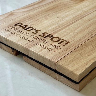 Personalised Wooden Sofa Tray - Gifts for Dad - gifts for the home - wooden tray - personalised giftware - father's day gift -
