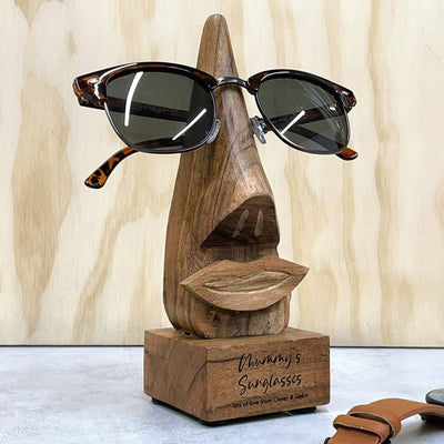 Glasses Face Wooden Holder