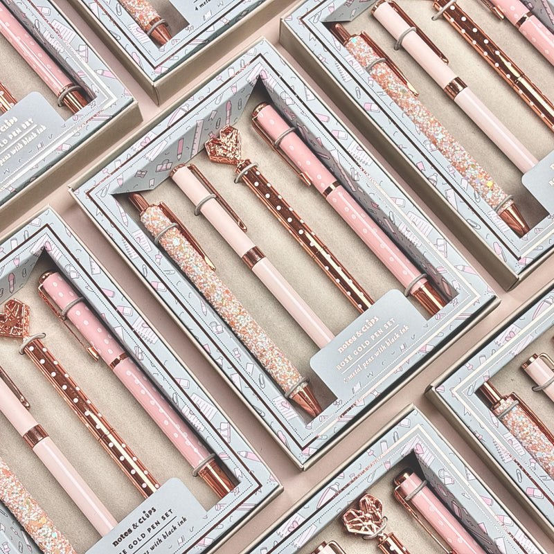 Rose Gold Metal Pen Set