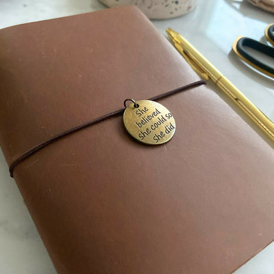 Leather Journal/Traveler's Notebook - Empowered Female