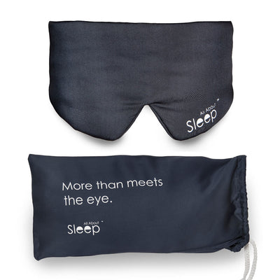 Bamboo Sleep Mask & Matching Sleep Scrunchie Set: Organic, Vegan Silk