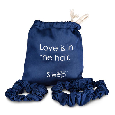 Bamboo Sleep Mask & Matching Sleep Scrunchie Set: Organic, Vegan Silk