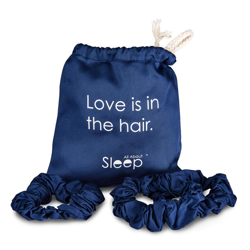 Bamboo Sleep Mask & Matching Sleep Scrunchie Set: Organic, Vegan Silk