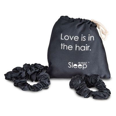Bamboo Sleep Mask & Matching Sleep Scrunchie Set: Organic, Vegan Silk