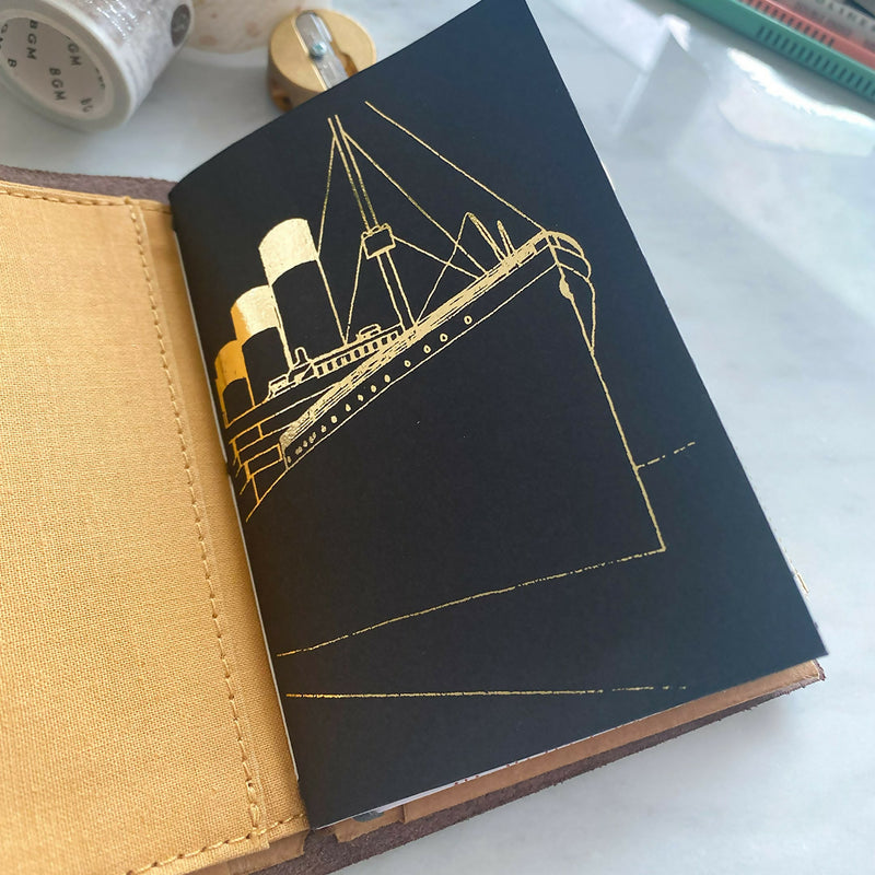 Titanic Leather Journal/Traveler&