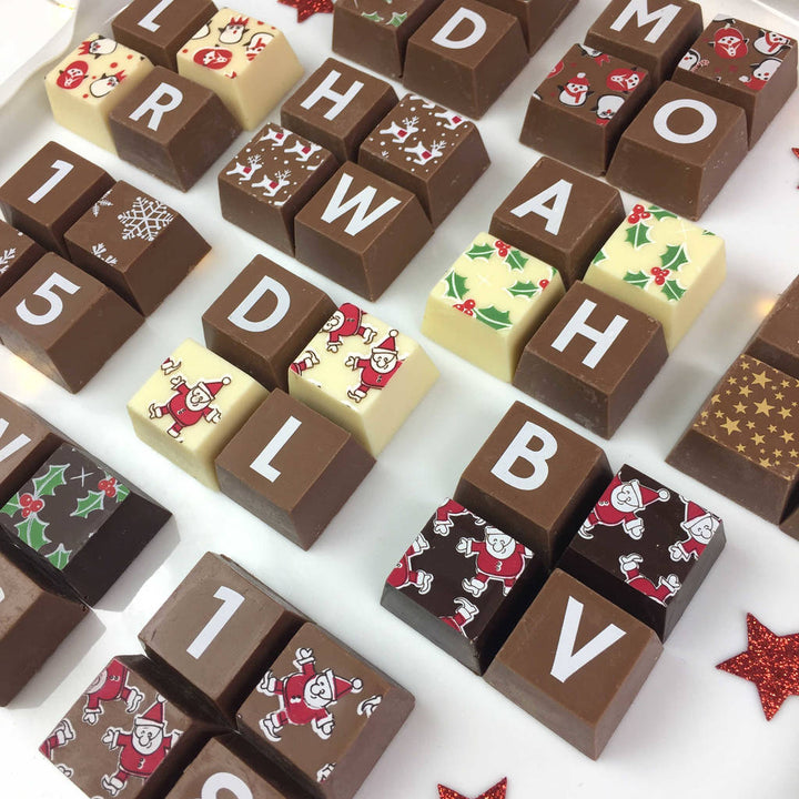 Personalised Christmas Chocolate Squares
