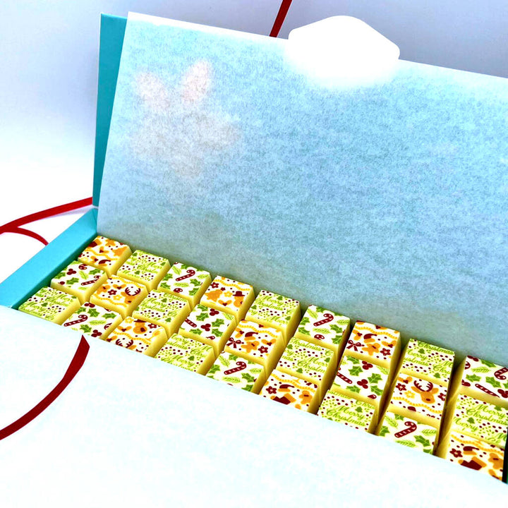 Festive Mosaic White Chocolate Gift Box