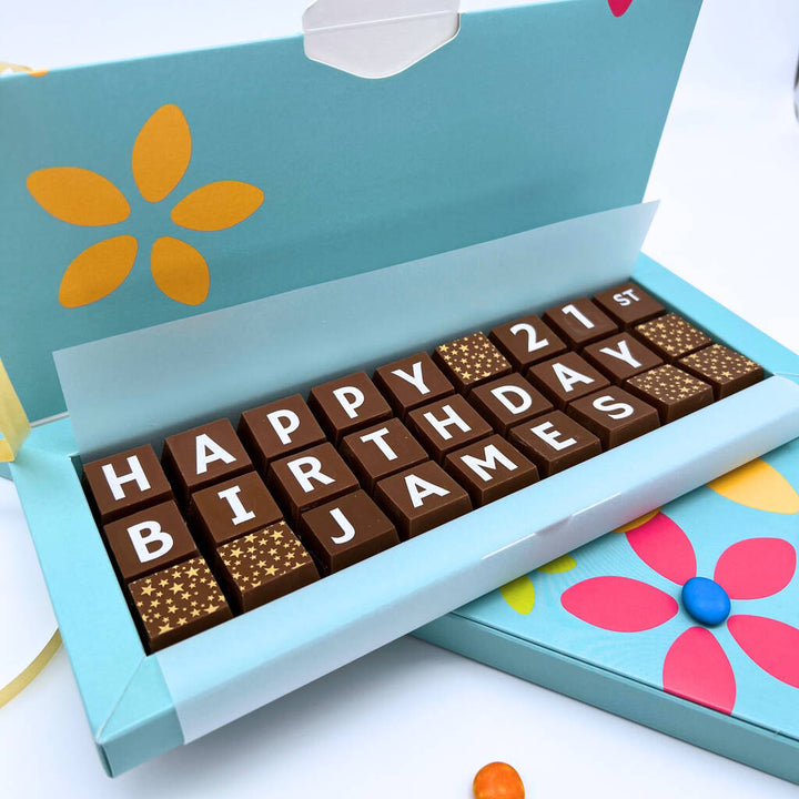 Personalised 21st Birthday Chocolate Gift Box