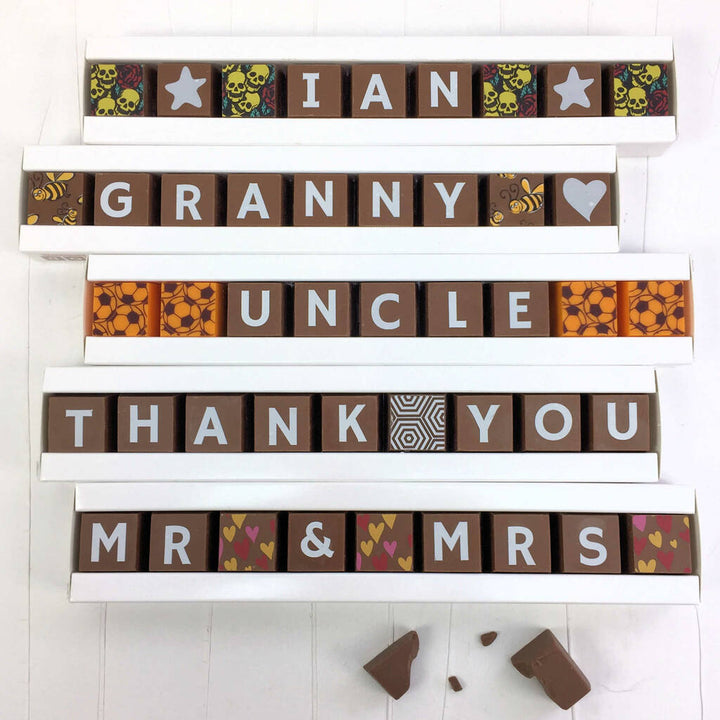 Personalised Name Chocolate Blocks