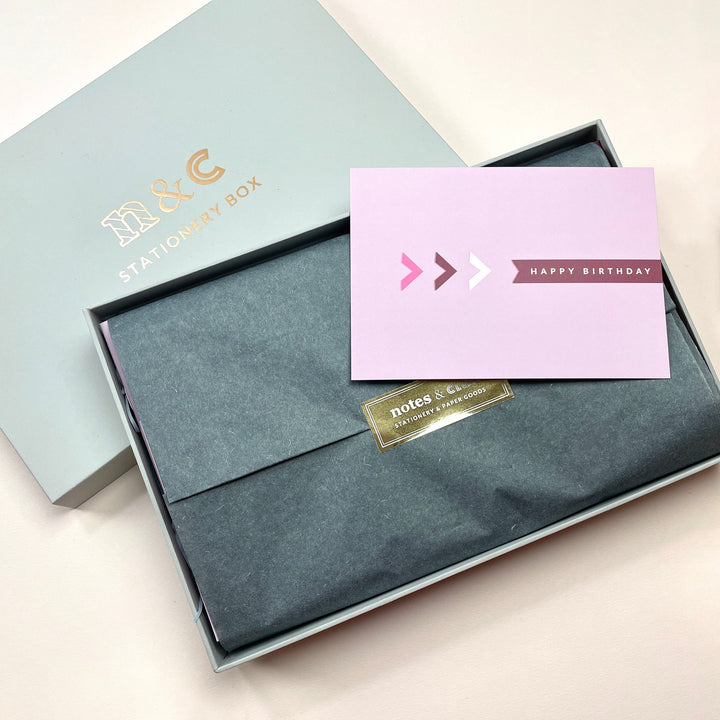 Chic Pink & Burgundy Stationery Gift Set