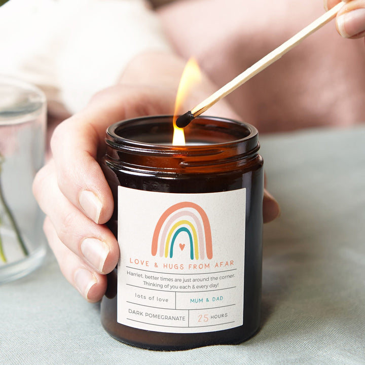 Personalised Rainbow Candle Gift