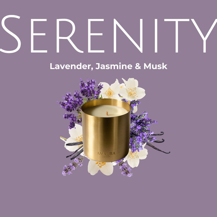 Serenity Luxury Candle with Lavender, Jasmine & Musk