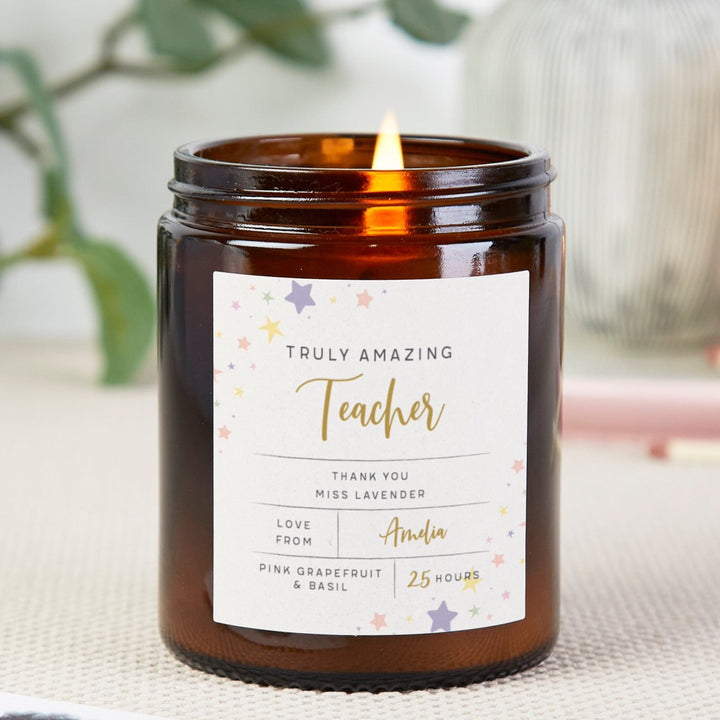 Personalised Thank You Teacher Soy Candle