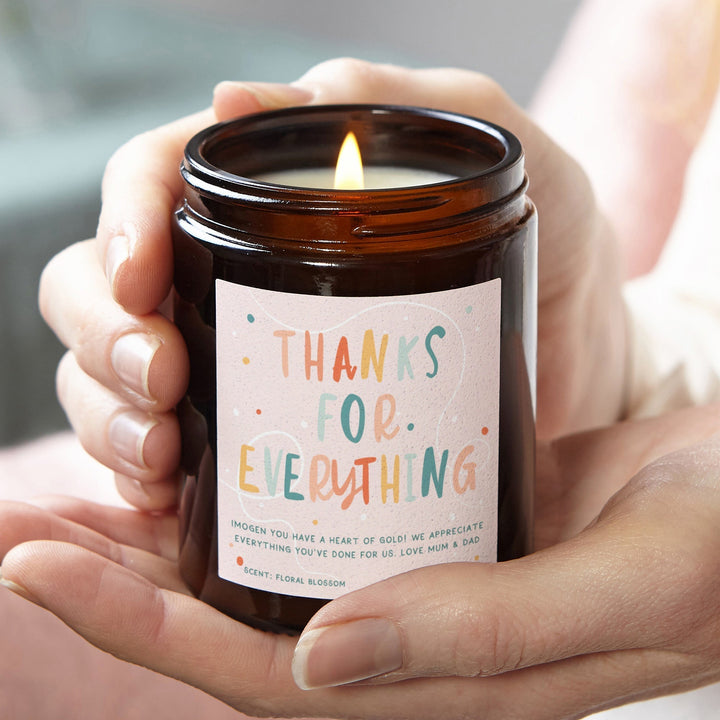Personalised Thank You Scented Candle