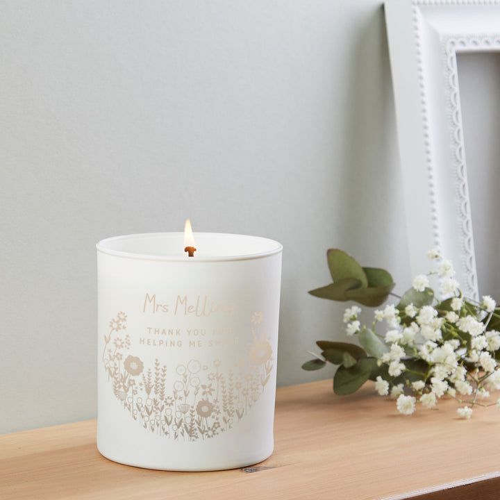 Personalised Thank You Teacher Candle
