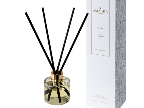 Ignite Reed Diffuser 100ml Gold Amaura London £38 (1) class=