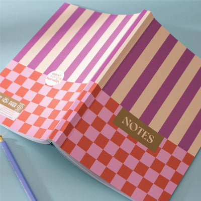 Checks-&-Stripes-Notebook-A5-Detail-2