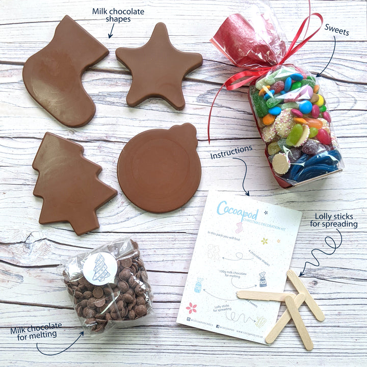 Festive Chocolate Christmas Decoration Kit