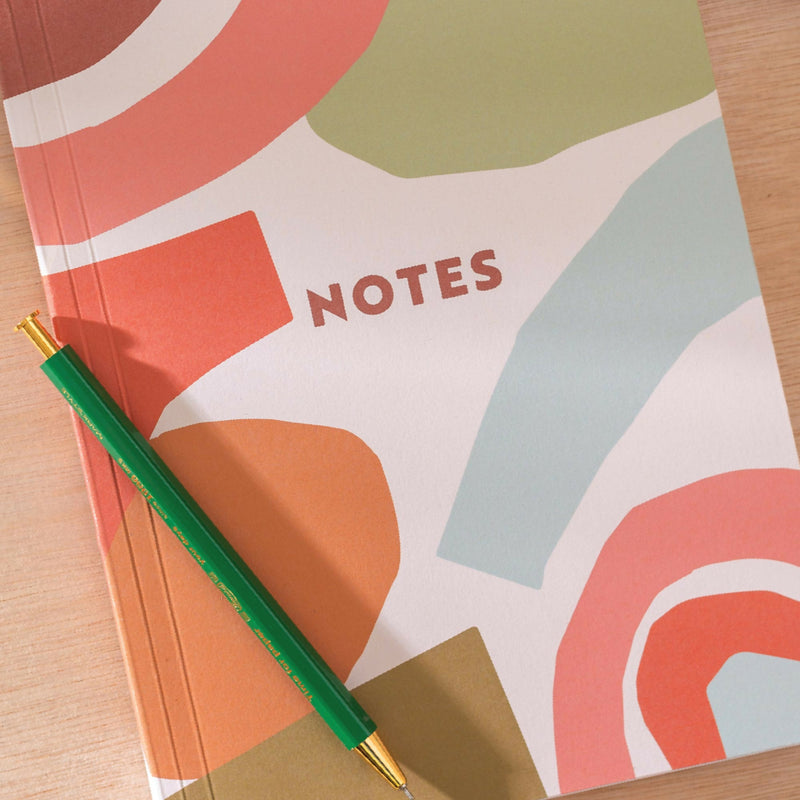 A5 Lay Flat Notebook | Boho Paper Shapes | Lined