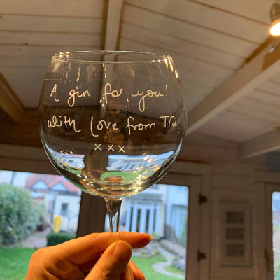 Bespoke Etched Glass/Crystal Gin Balloon