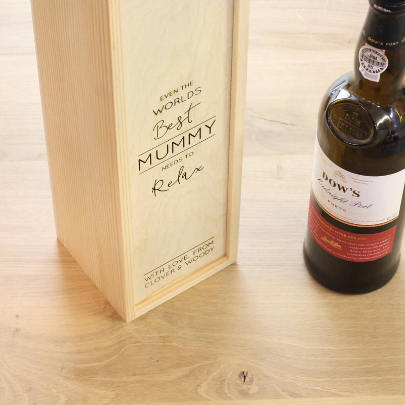 PERSONALISED WOODEN WINE BOX