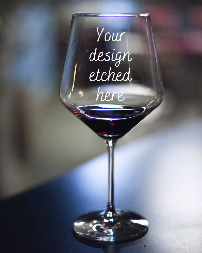 Bespoke Etched White/Red Wine Glasses