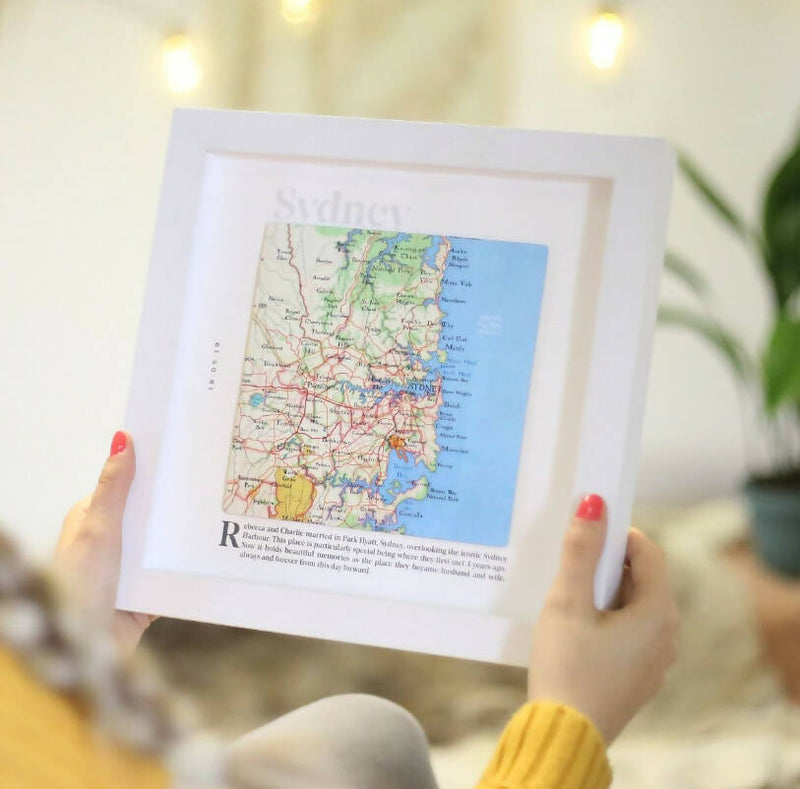 Personalised Map Location Square Print